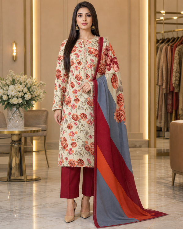 3 Piece Lawn Suit