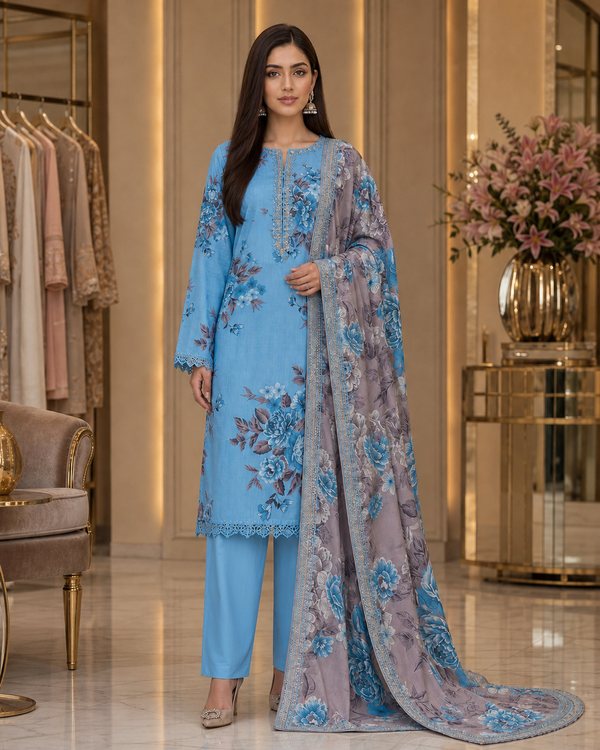 3 Piece Lawn Suit
