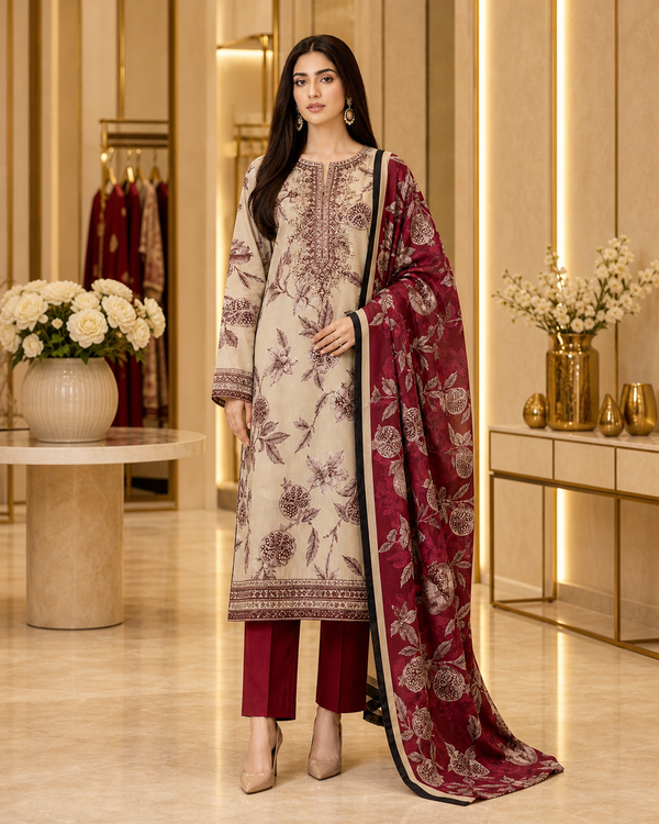 3 Piece Lawn Suit