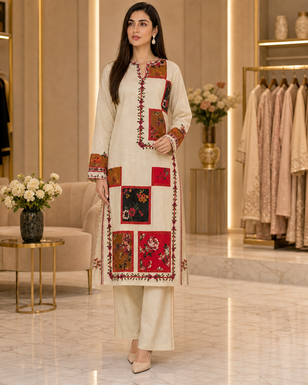 2 Piece Lawn Suit