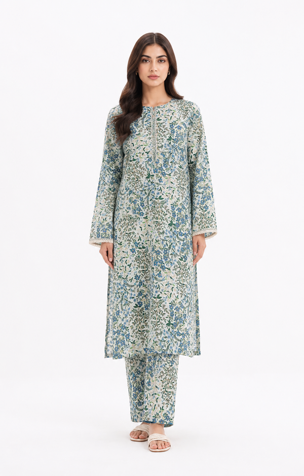 2 Piece Lawn Suit All over