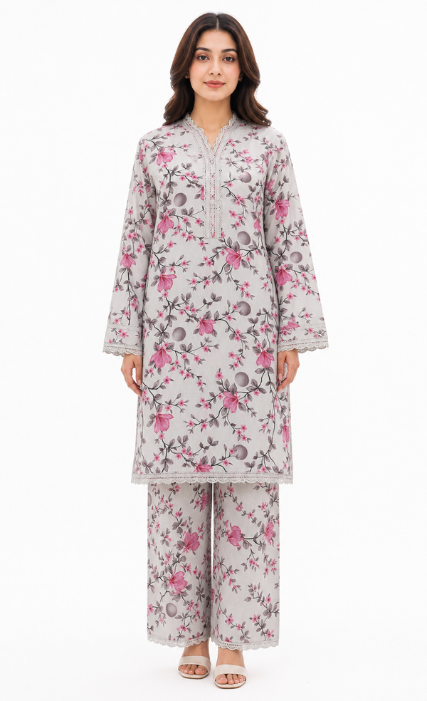 2 Piece Lawn Suit All over